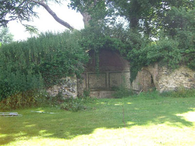 Bath House folly, before cleanup.